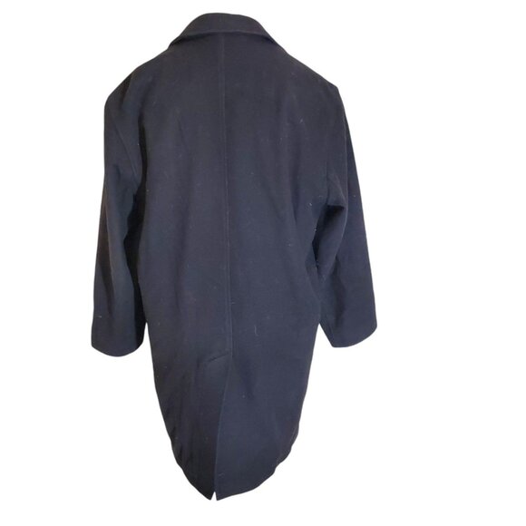 Claiborne Men's Italian Wool Peacoat Overcoat Black Sz M - Picture 3 of 6